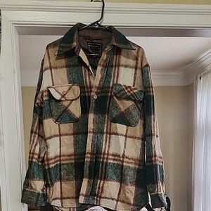 Mens CPO  Plaid Flannel Shirt,Size large,